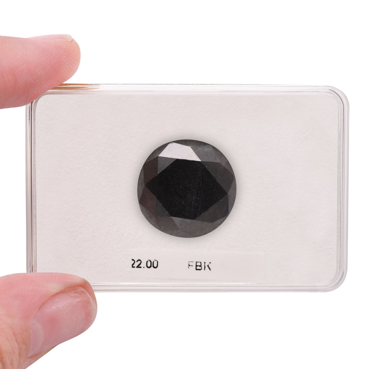 22.00 Carat Natural Fancy Black Round Brilliant Diamond  GIA