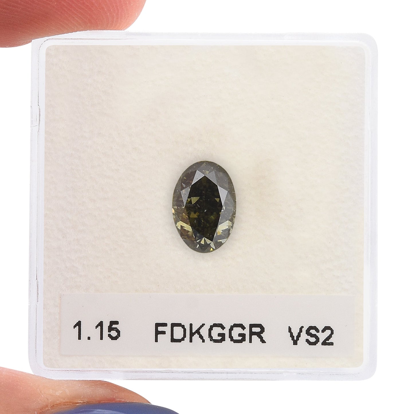 1,15 Karat Chamäleon-Oval-Diamant VS2 GIA