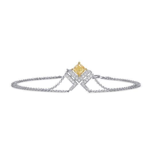 LEGACY – Armband mit gelben Kissen-Diamanten