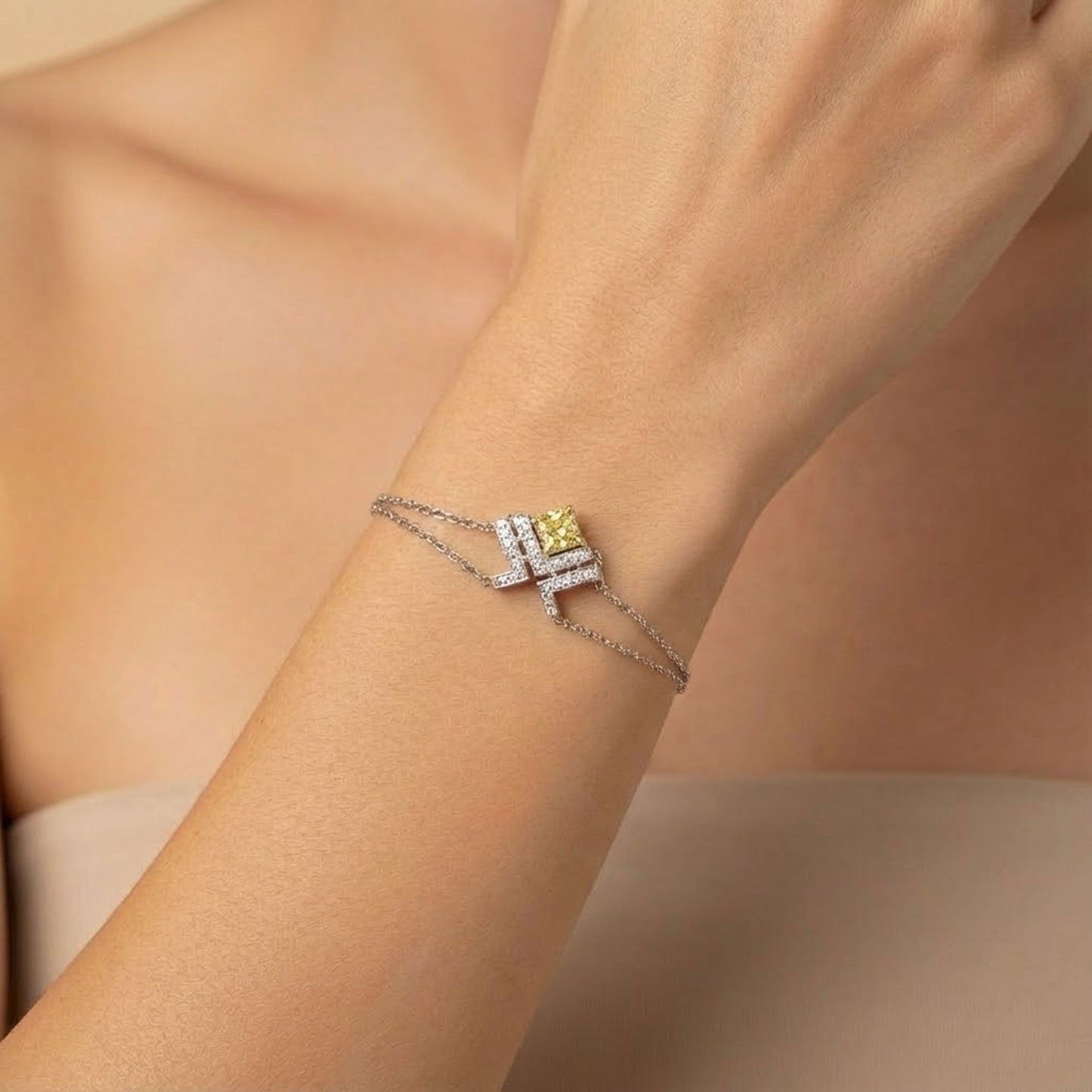 LEGACY - Fancy Yellow Cushion Diamond Bracelet
