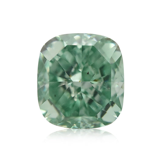 0,25 Karat Fancy Vivid Bluish Green Cushion Diamond SI1 GIA