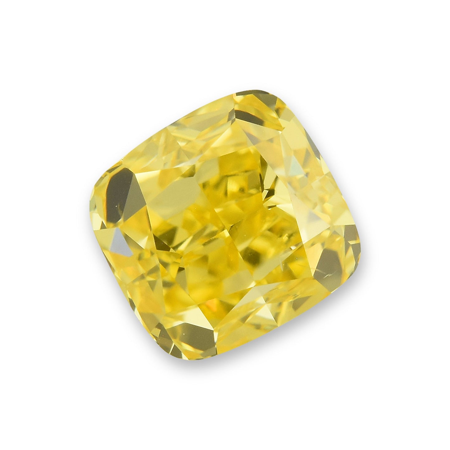 1,02 Karat Fancy Vivid Yellow Cushion Diamond SI1 GIA