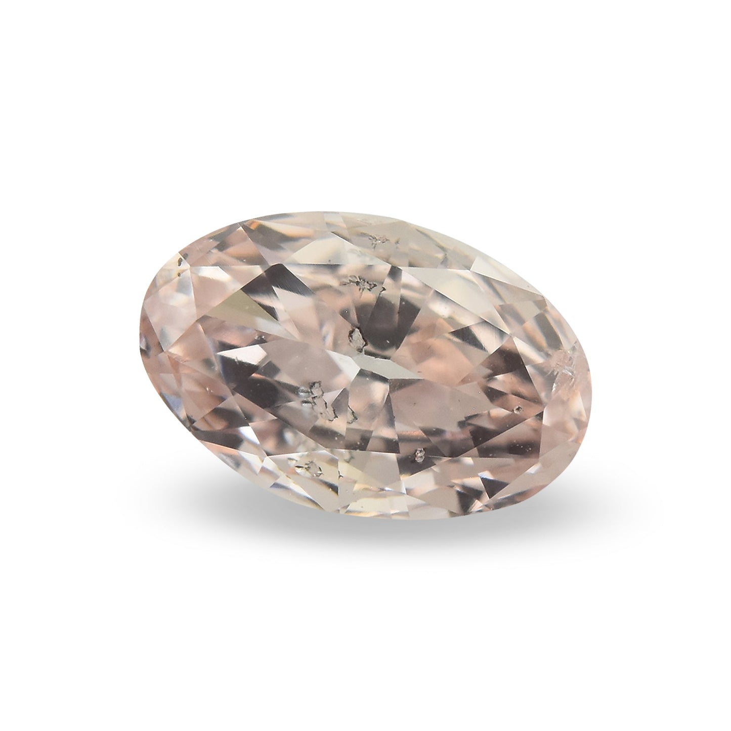 0,30 Karat Fancy Light Orange Pink Ovaler Diamant I1 GIA
