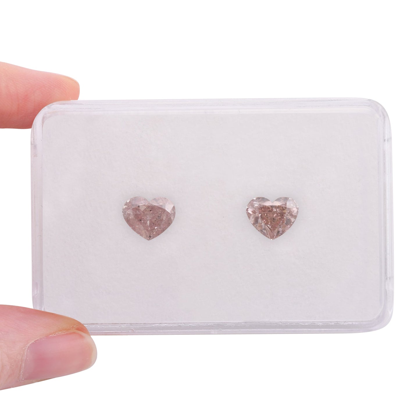 4,01 Karat Fancy Brown Pink Heart Diamonds I1