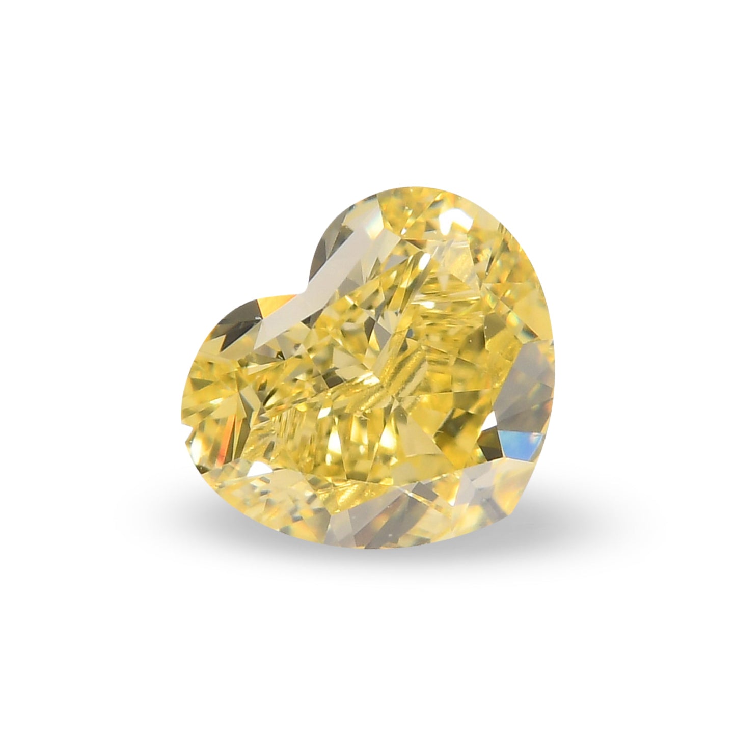 1.00 Carat Fancy Intense Yellow HEART Diamond VS1 GIA