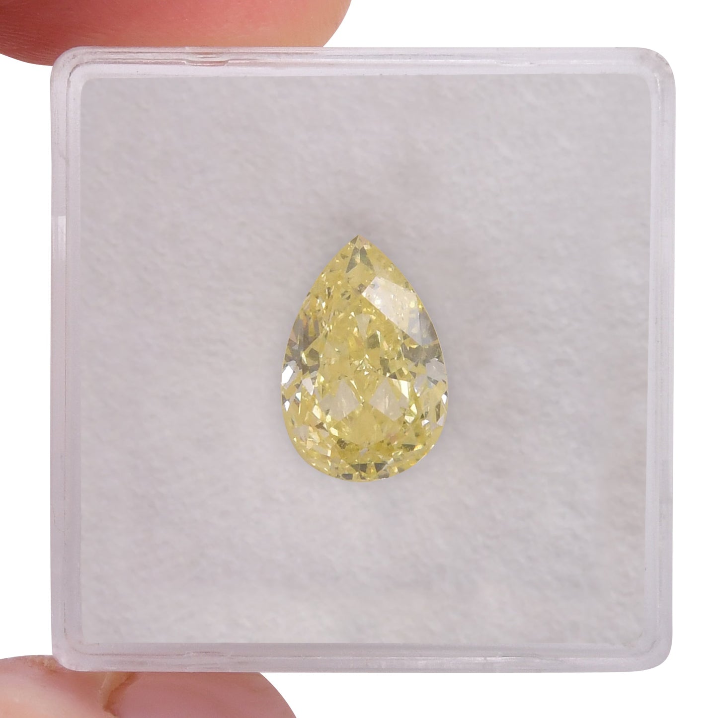 3,07 Karat Fancy Yellow Birnenförmiger Diamant VS2 GIA