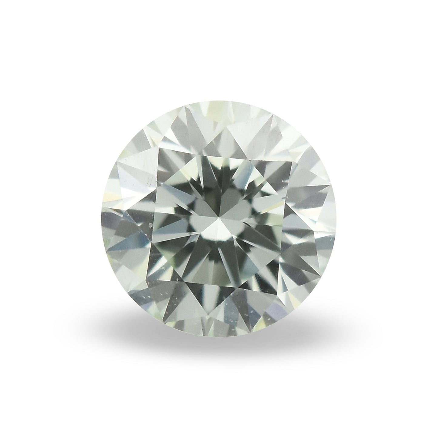 0.14 Carat Fancy Light Green Round Brilliant Diamond (VS1) GIA
