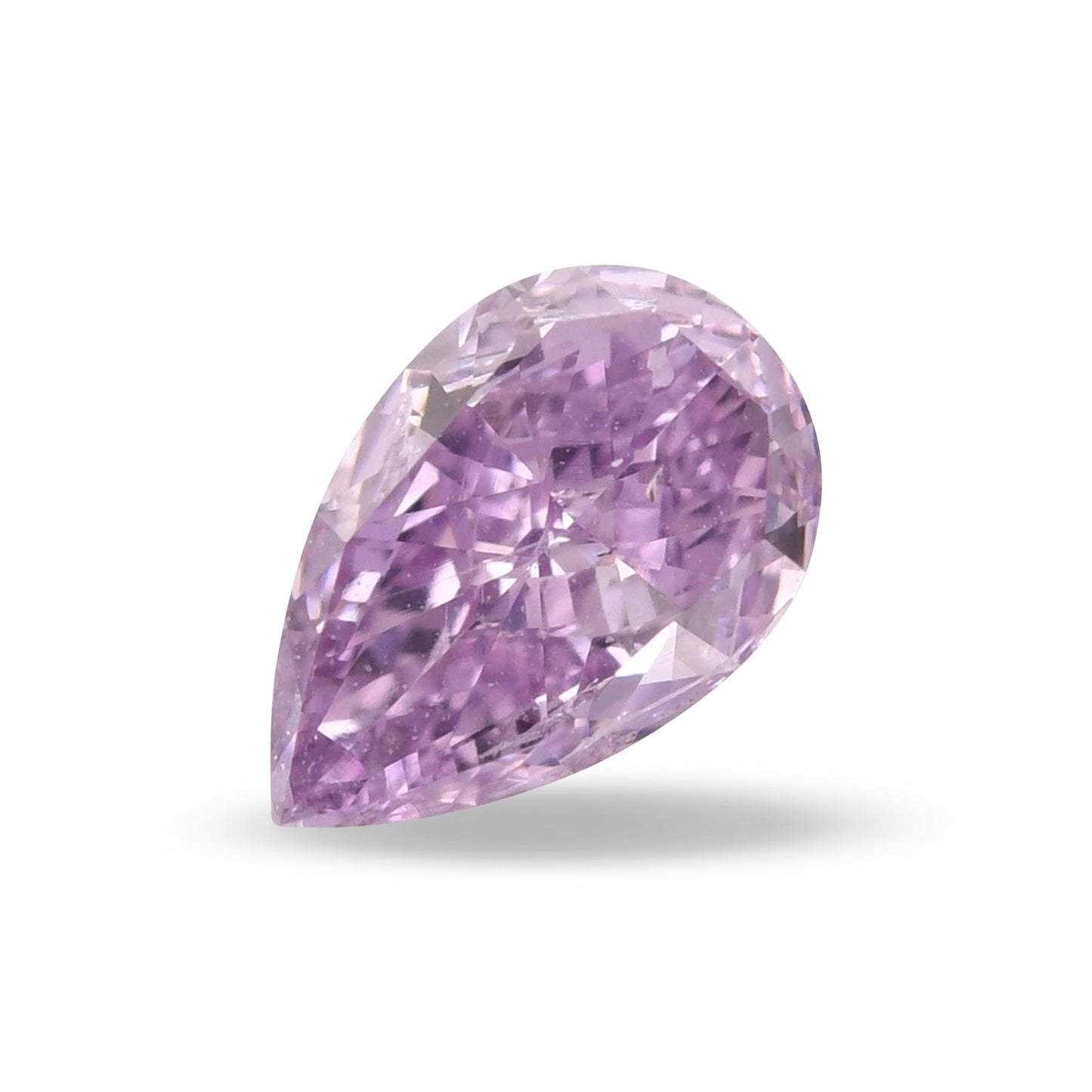 0,45 Karat Fancy Intense Pinkish Purple Birnenförmiger Diamant I1 GIA