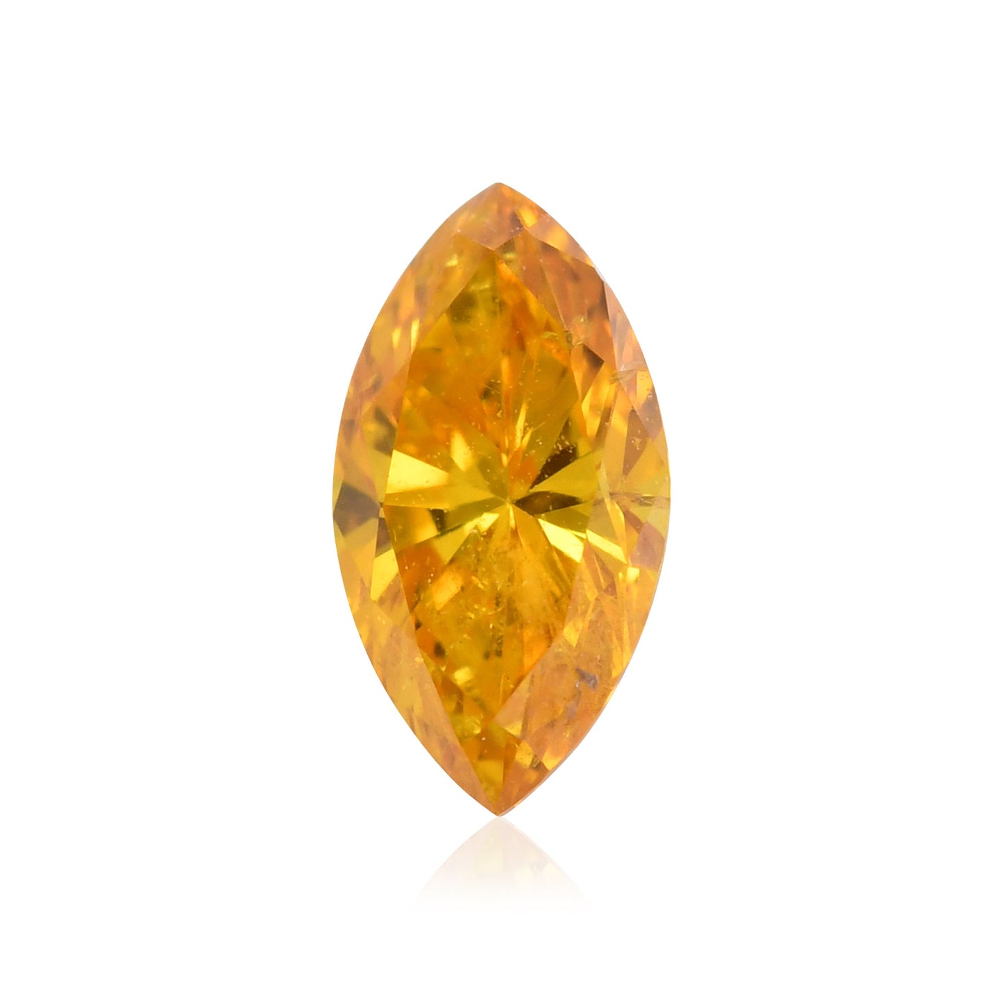 0,27 Karat Fancy Vivid Yellowish Orange Marquise-Diamant (I1) GIA