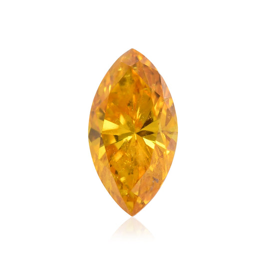 0,27 Karat Fancy Vivid Yellowish Orange Marquise-Diamant (I1) GIA