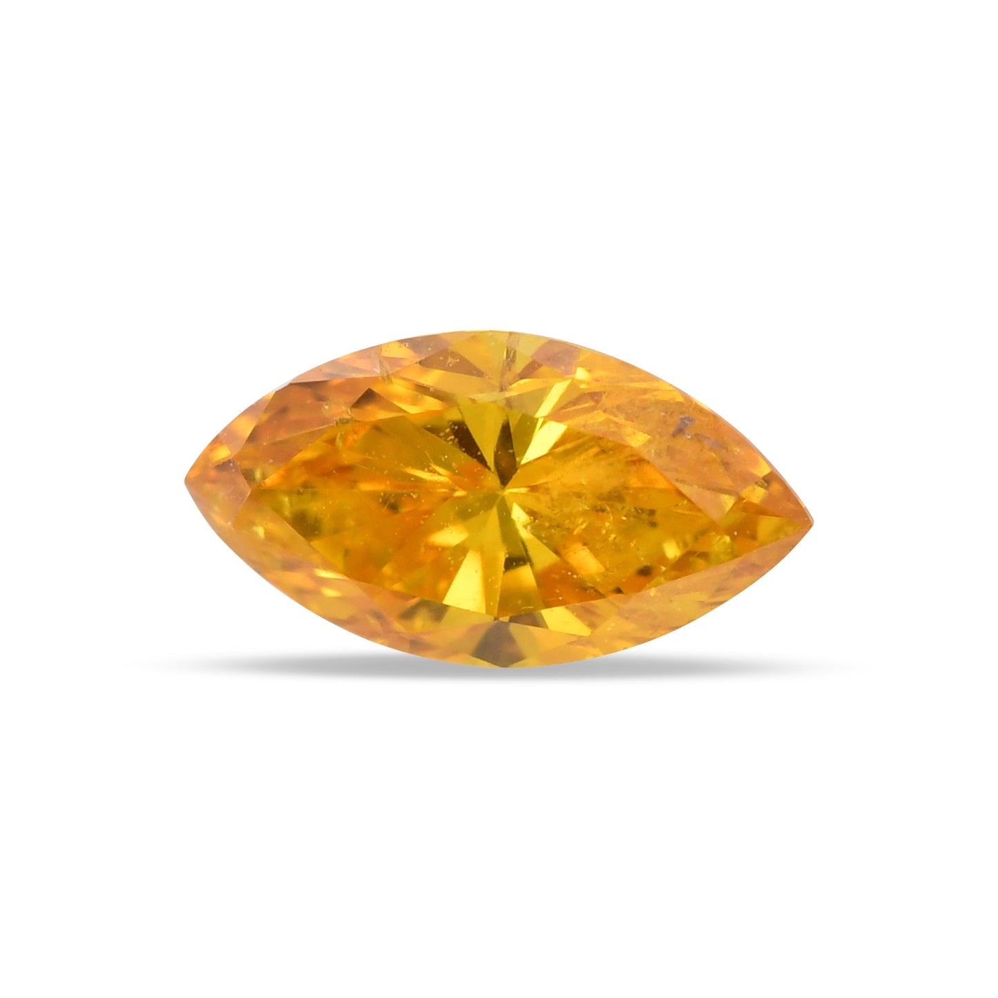 0,27 Karat Fancy Vivid Yellowish Orange Marquise-Diamant (I1) GIA