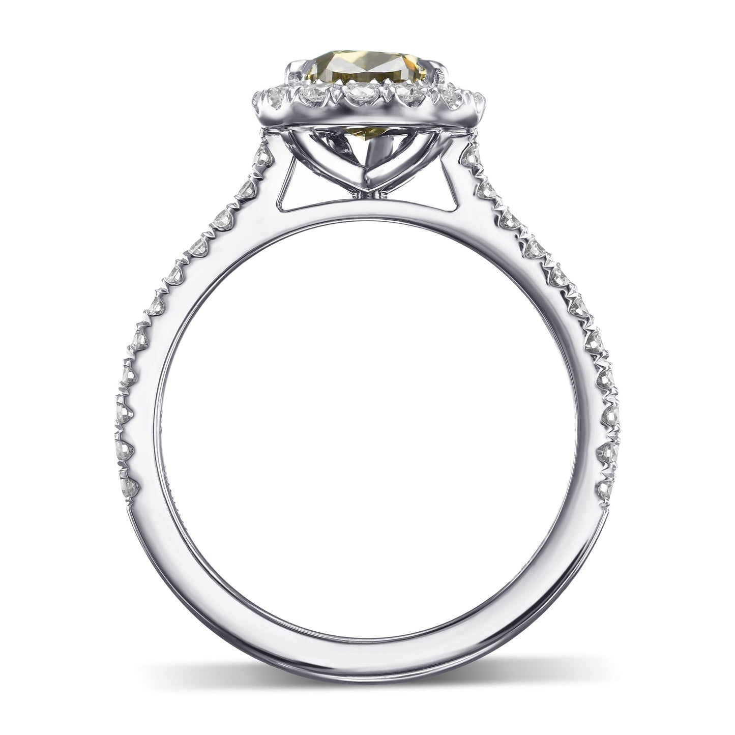 Verlobungsring im Chamäleon-Birnen-Diamant-Halo-Stil