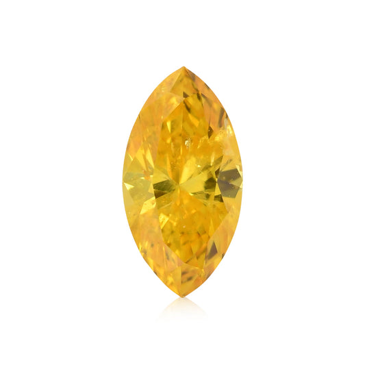 0,21 Karat Fancy Vivid Orange Yellow Marquise-Diamant (I1) GIA