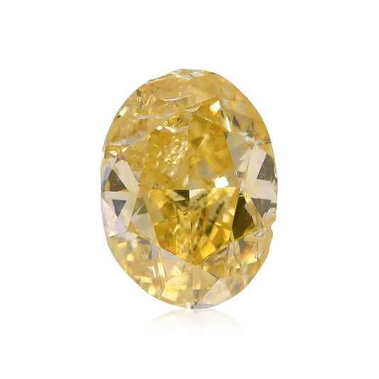 0,35 Karat Fancy Intense Orange Yellow Ovaler Diamant (I2) GIA