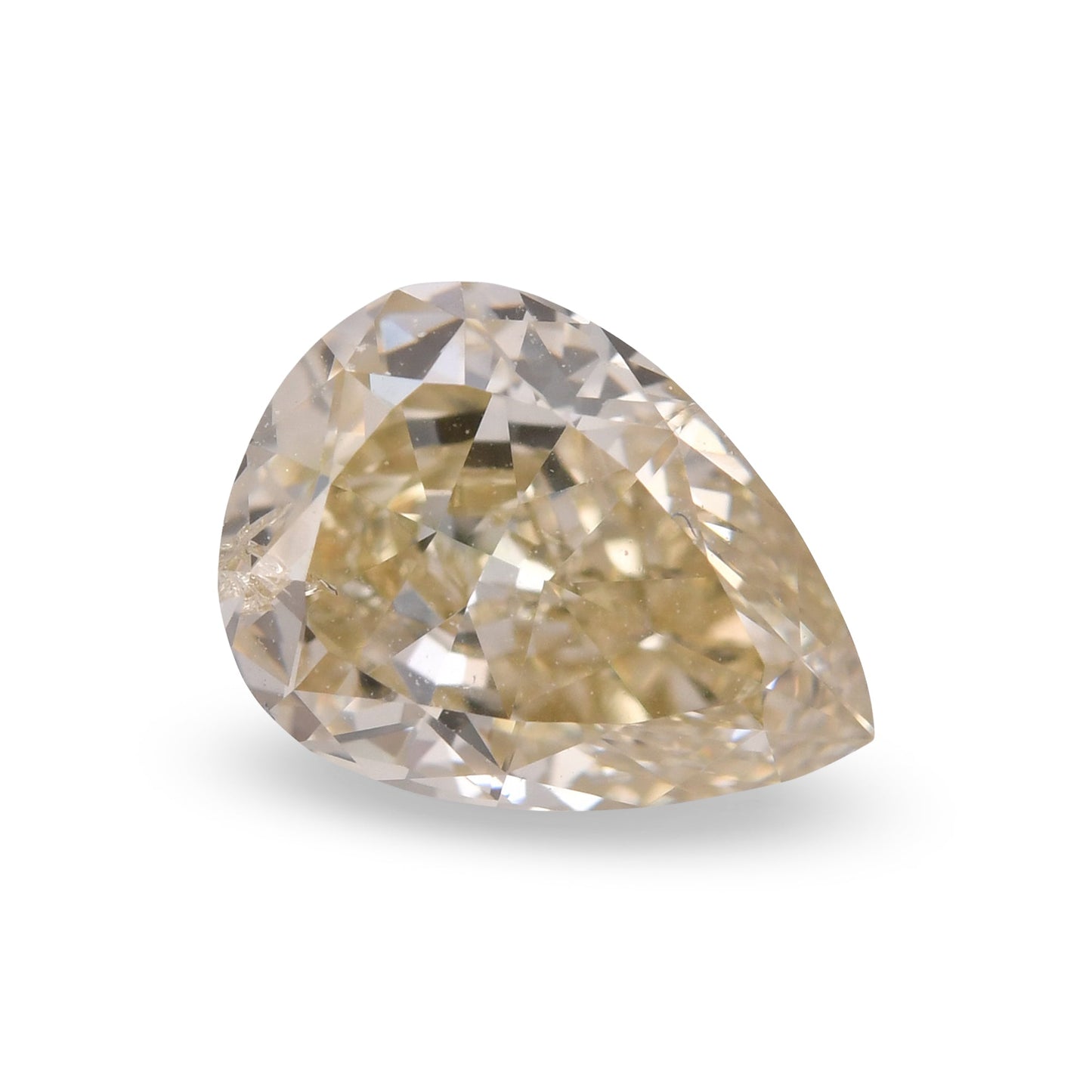 1,11 Karat Fancy Brownish Greenish Yellow Birnenförmiger Diamant SI2 GIA