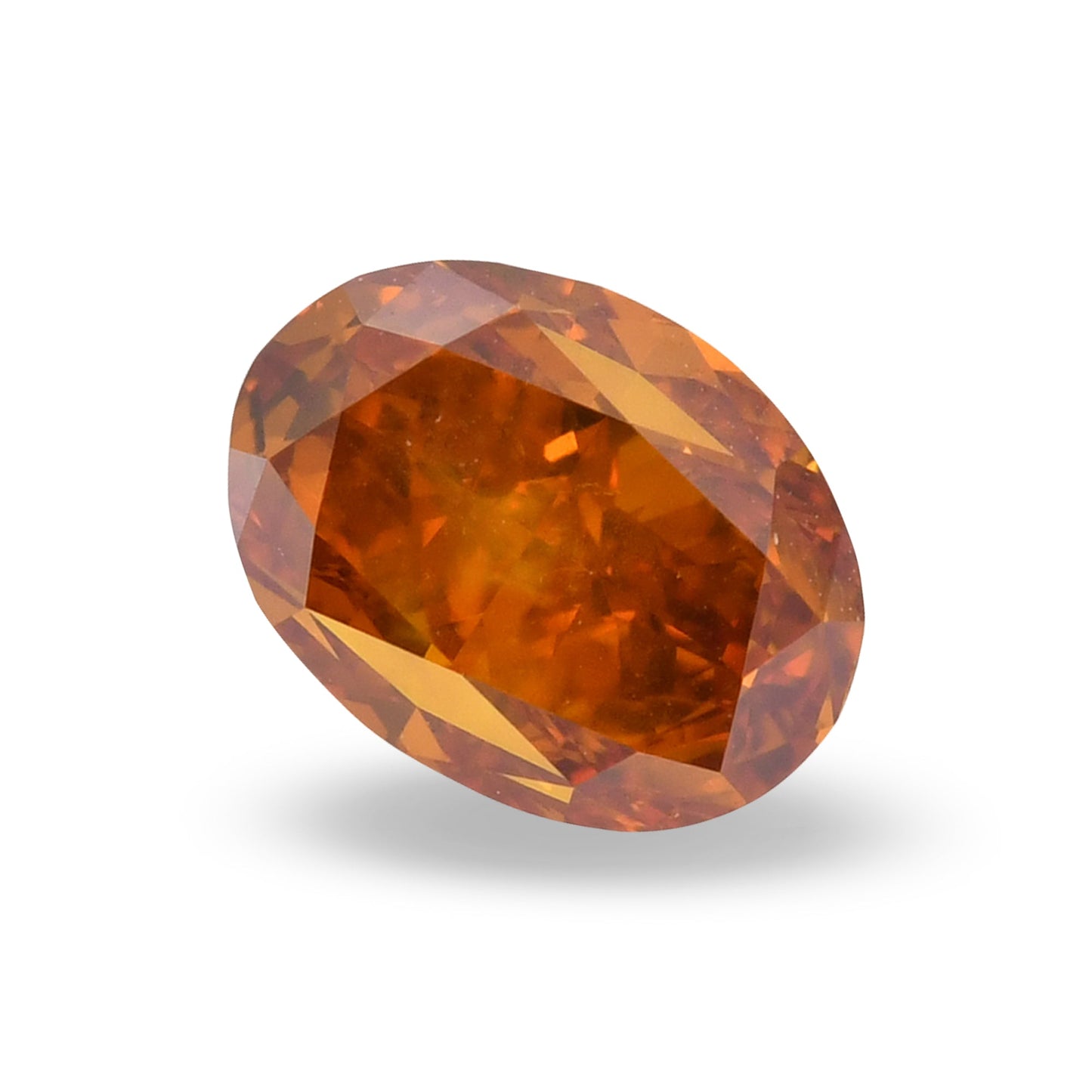 1,01 Karat Fancy Deep Yellowish Orange Ovaler Diamant I1 GIA