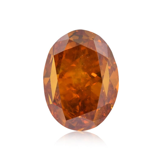 1,01 Karat Fancy Deep Yellowish Orange Ovaler Diamant I1 GIA