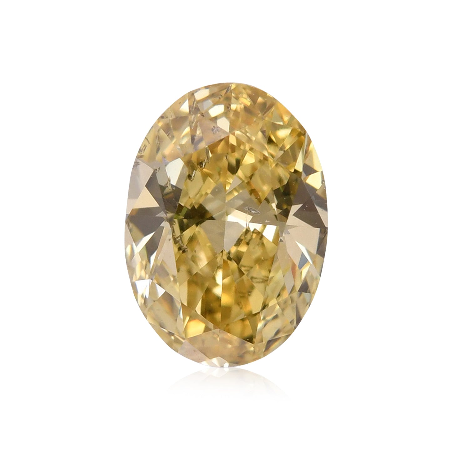 0,79 Karat Fancy Brownish Yellow Oval Diamond SI2 GIA