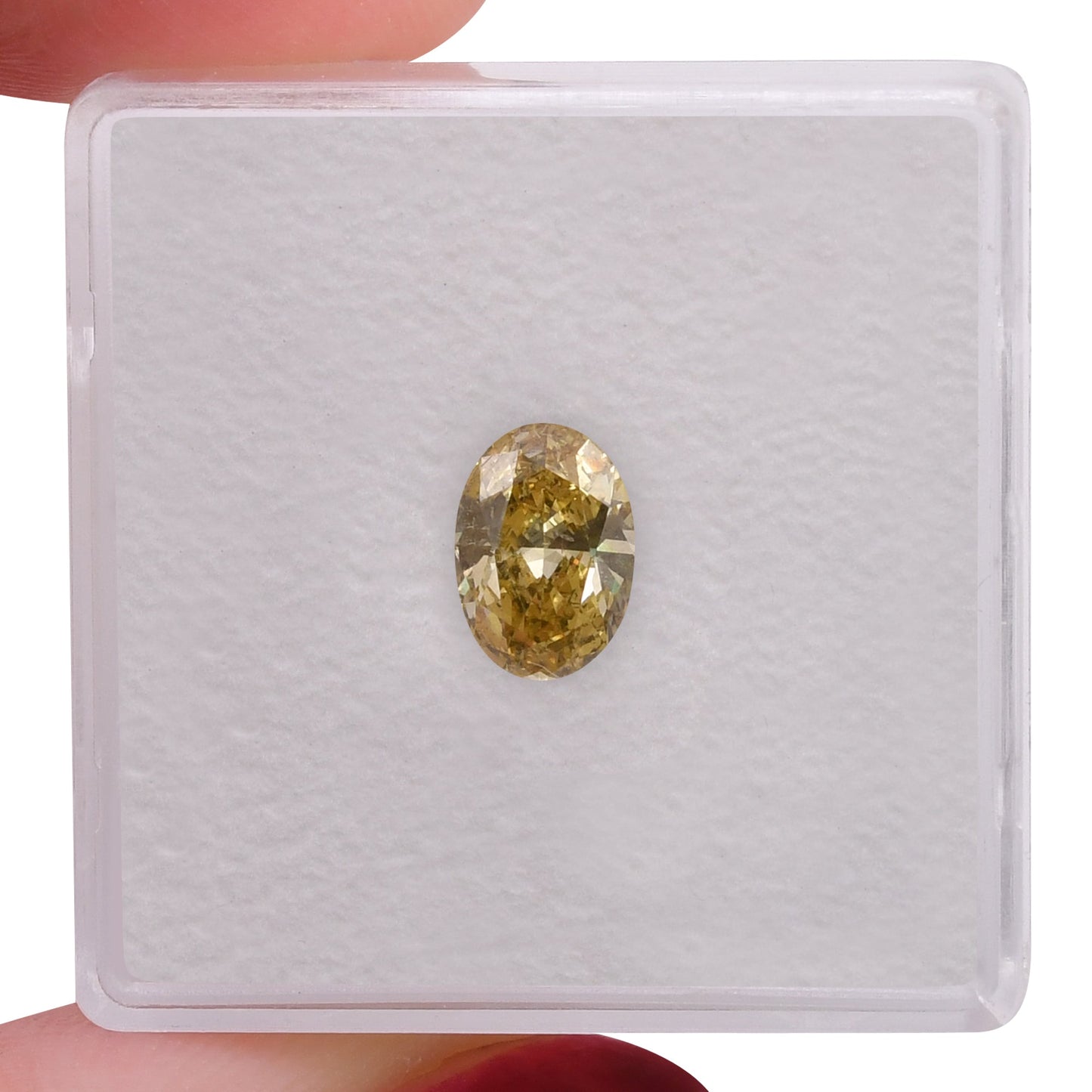 0,79 Karat Fancy Brownish Yellow Oval Diamond SI2 GIA