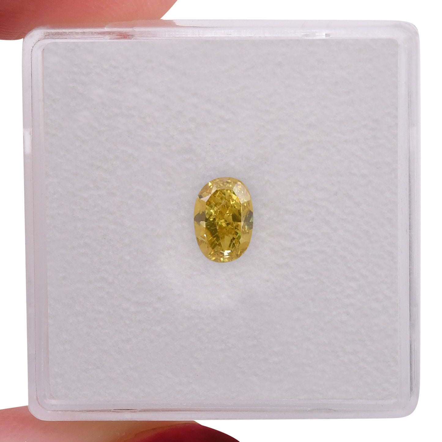 0,70 Karat Fancy Deep Yellow Oval Diamond SI1 GIA
