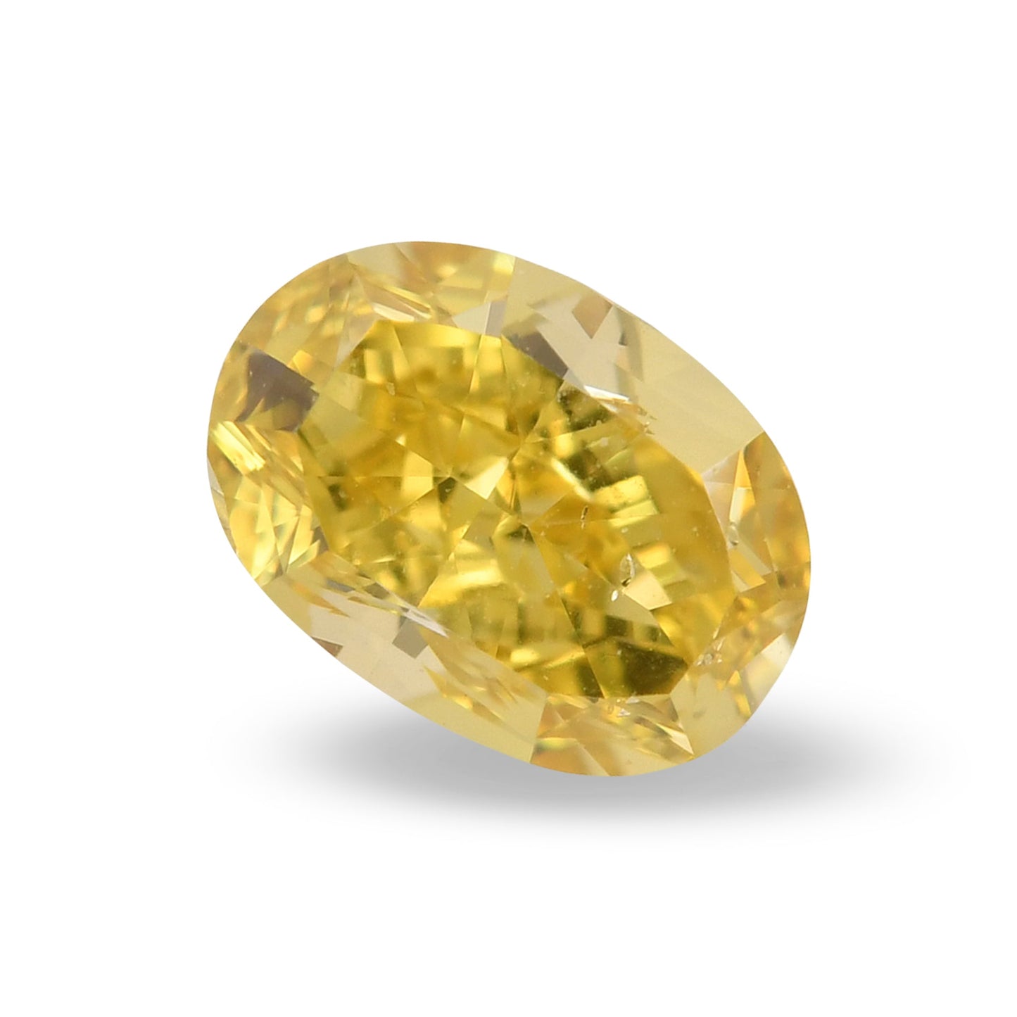 0,70 Karat Fancy Deep Yellow Oval Diamond SI1 GIA