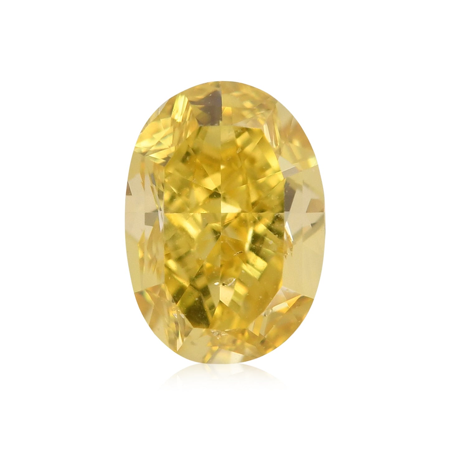 0,70 Karat Fancy Deep Yellow Oval Diamond SI1 GIA