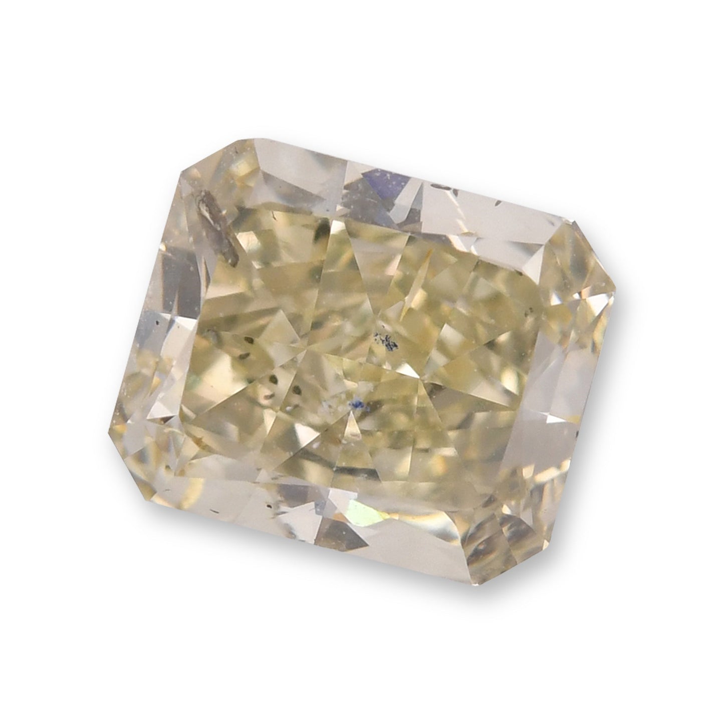1,44 Karat Fancy Brownish Greenish Yellow Radiant Diamant I1 GIA