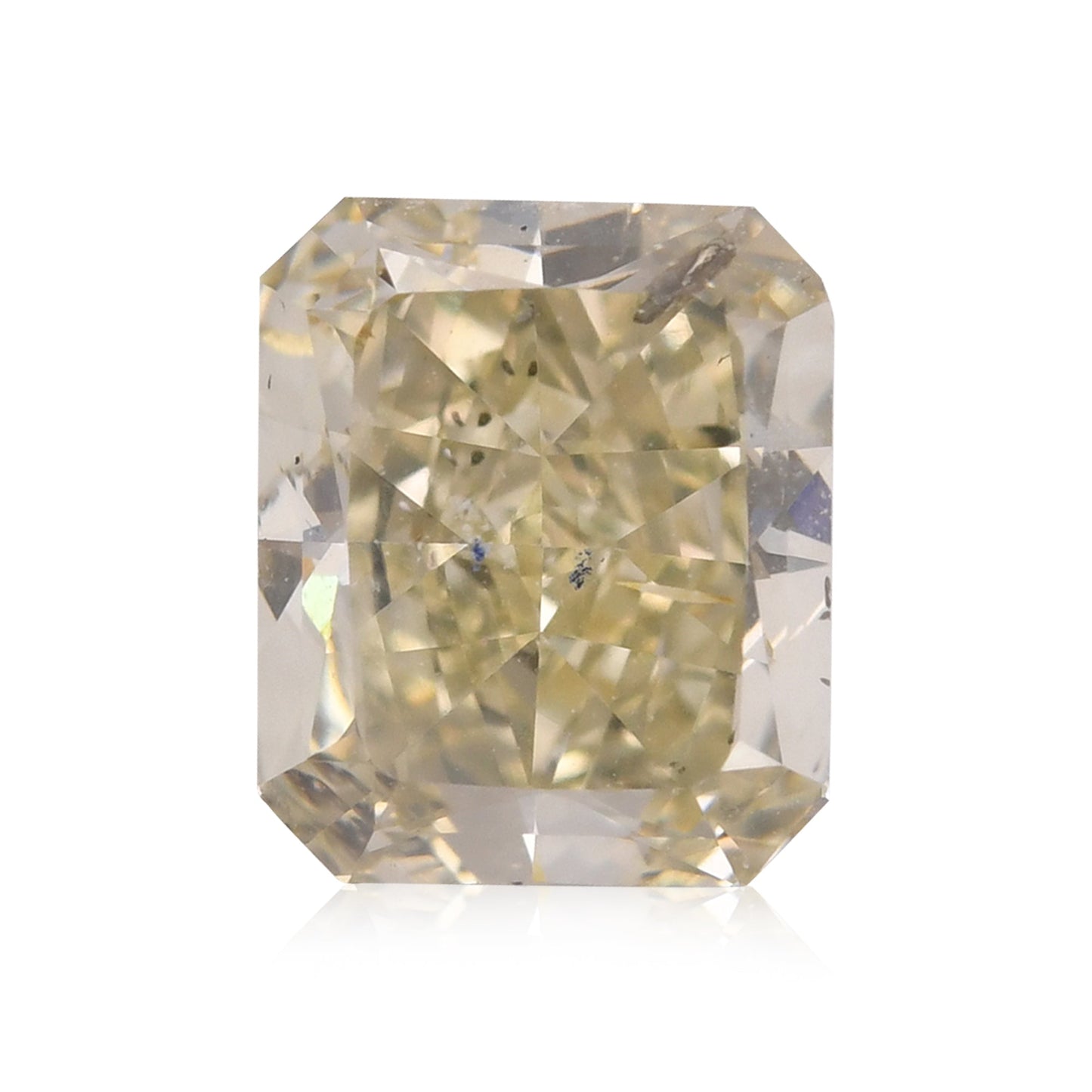 1,44 Karat Fancy Brownish Greenish Yellow Radiant Diamant I1 GIA