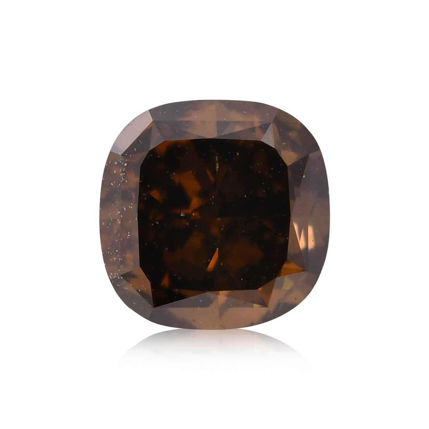 0,59 Karat Fancy Dark Brown Cushion Diamond VS1 GIA