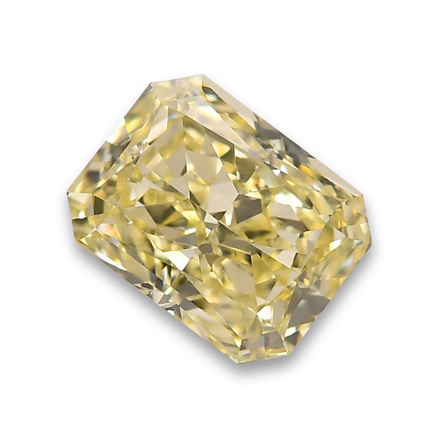 0,85 Karat Fancy Light Yellow Radiant Diamant IF GIA
