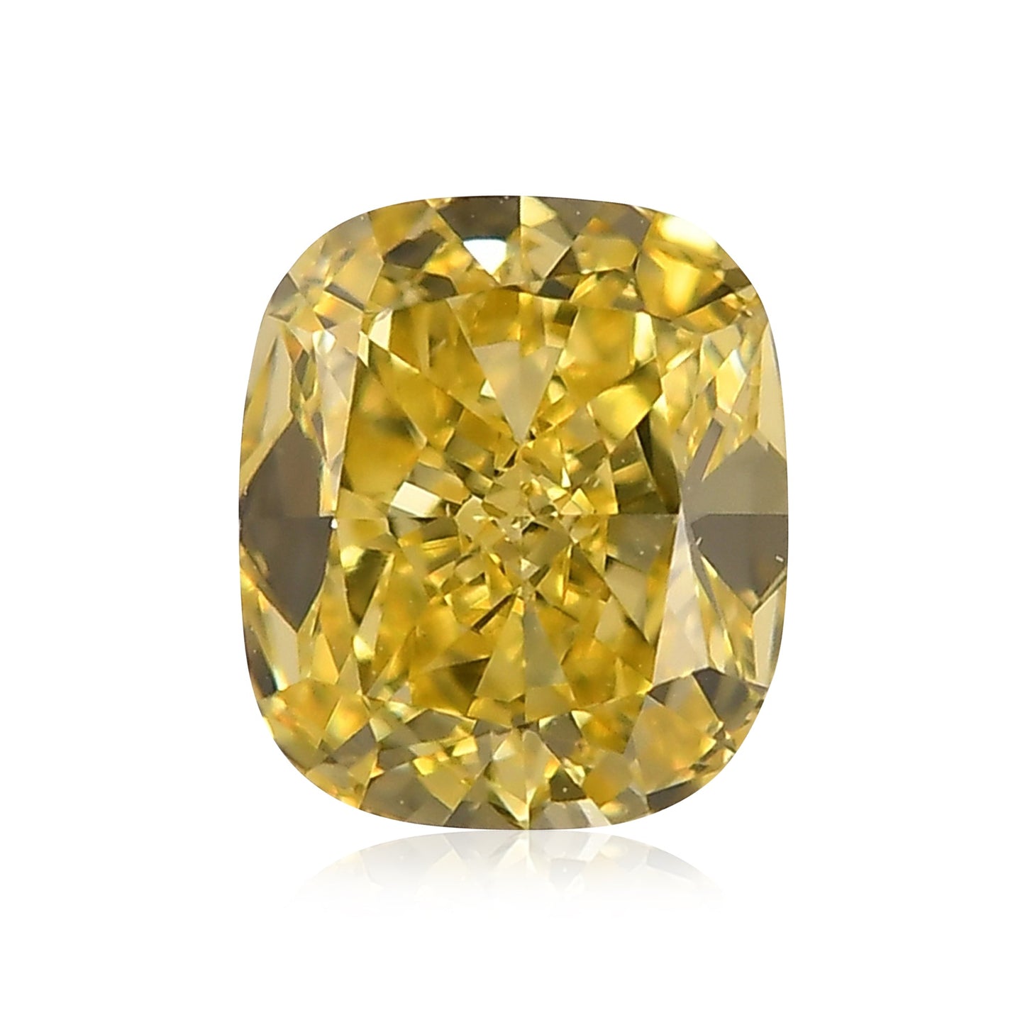 0,83 Karat Fancy Intense Yellow Cushion Diamond VS1 GIA