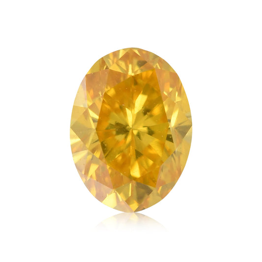 0,28 Karat Fancy Vivid Orange Yellow Ovaler Diamant SI1 GIA