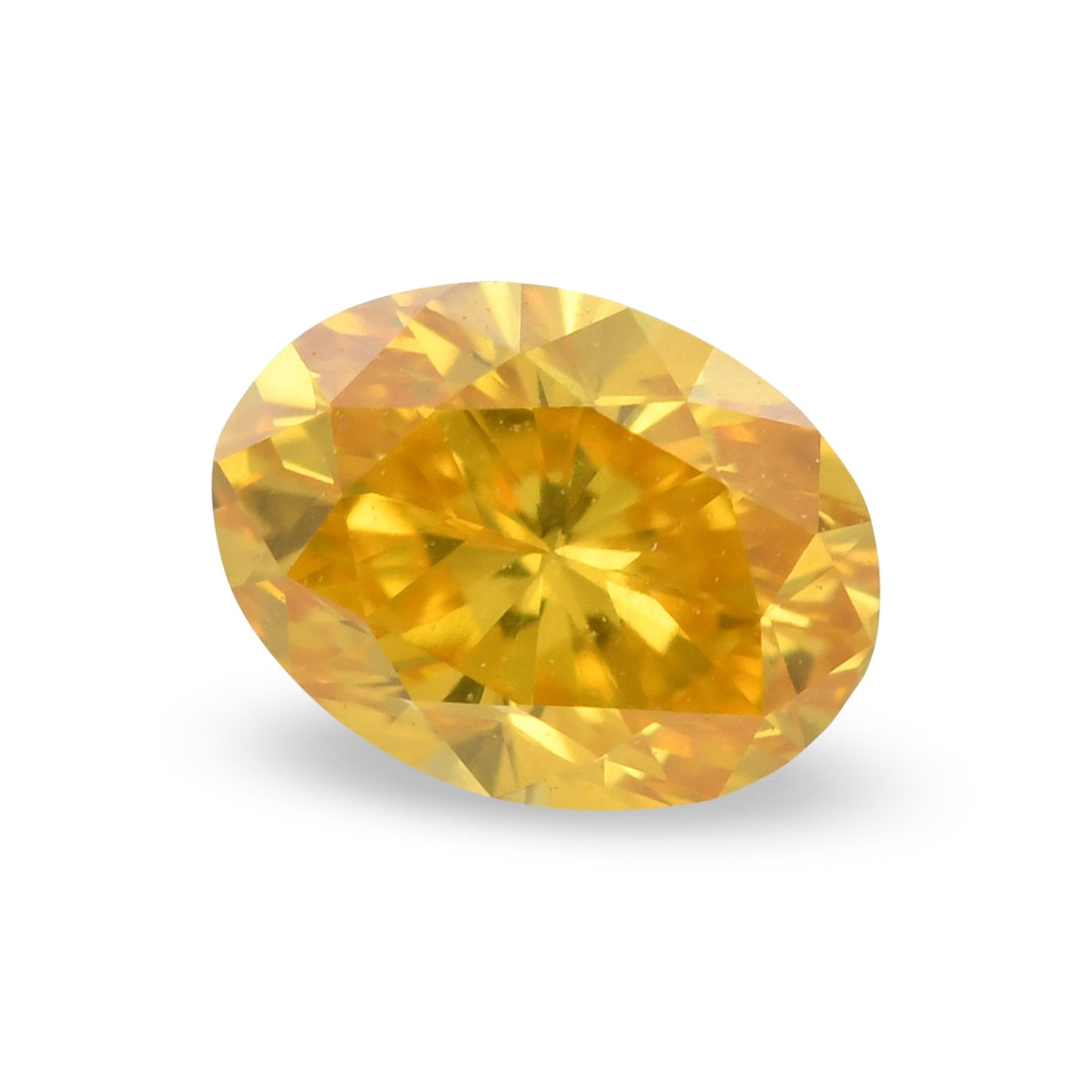 0,28 Karat Fancy Vivid Orange Yellow Ovaler Diamant SI1 GIA