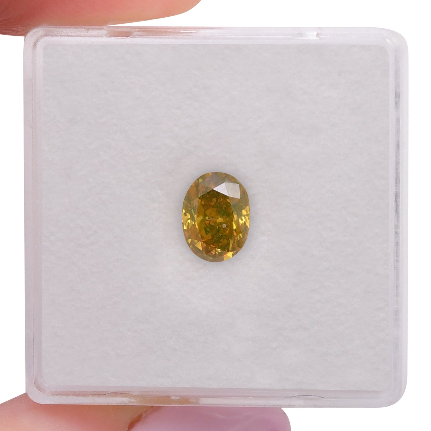 1,01 Karat Fancy Deep Brownish Yellow Oval Diamond (SI2) GIA