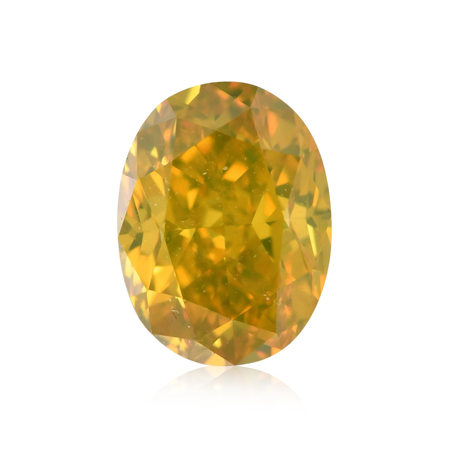 1,01 Karat Fancy Deep Brownish Yellow Oval Diamond (SI2) GIA