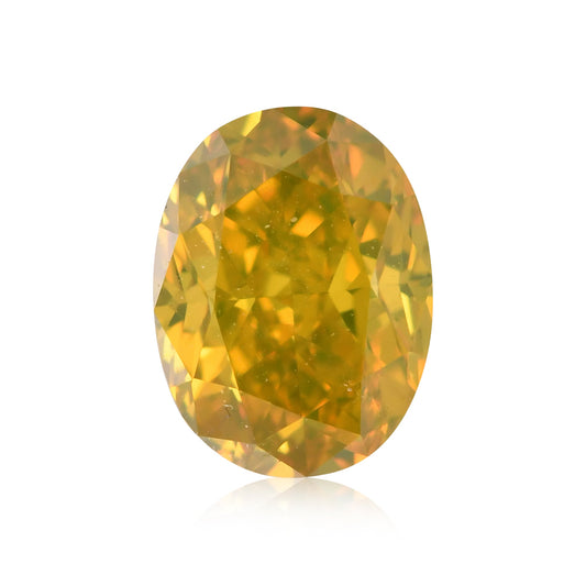 1,01 Karat Fancy Deep Brownish Yellow Oval Diamond (SI2) GIA