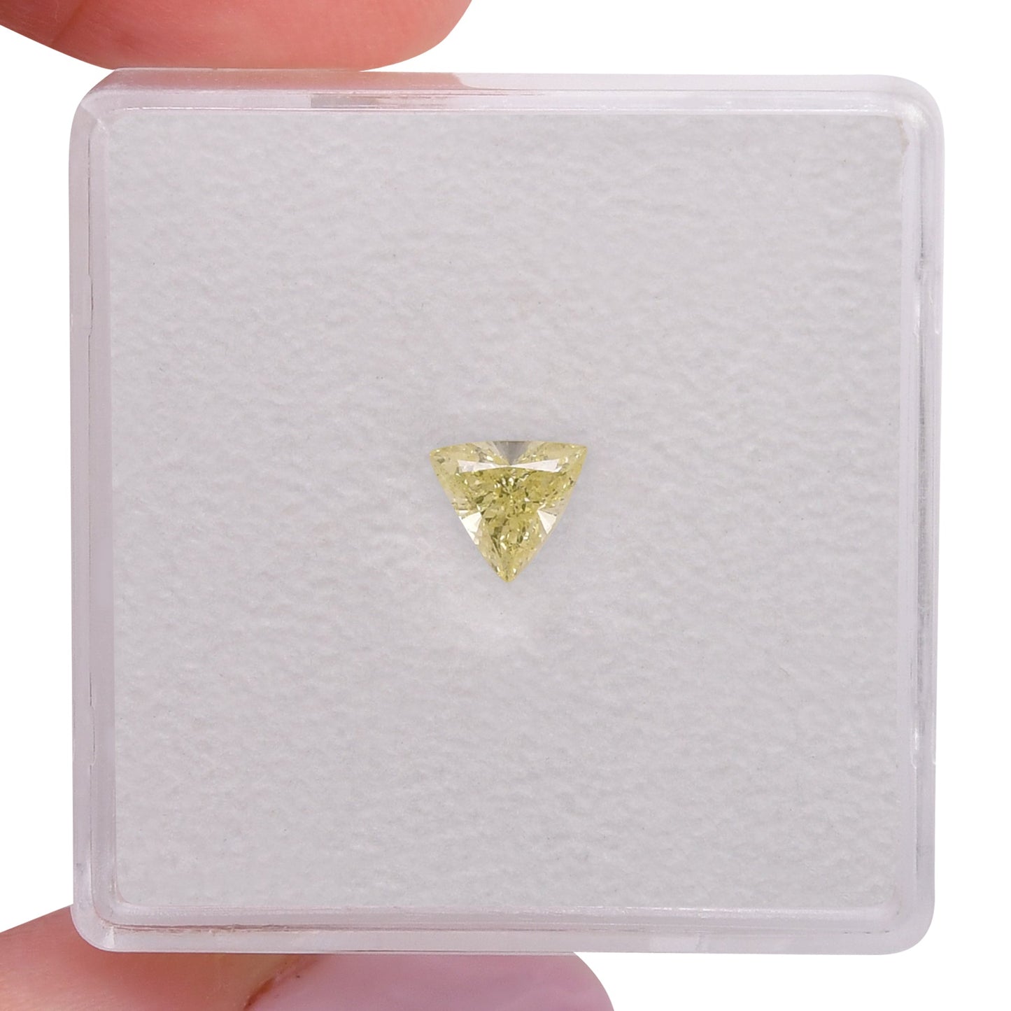 0,25 Karat Fancy Light Yellow Triangle Diamant VS2 GIA