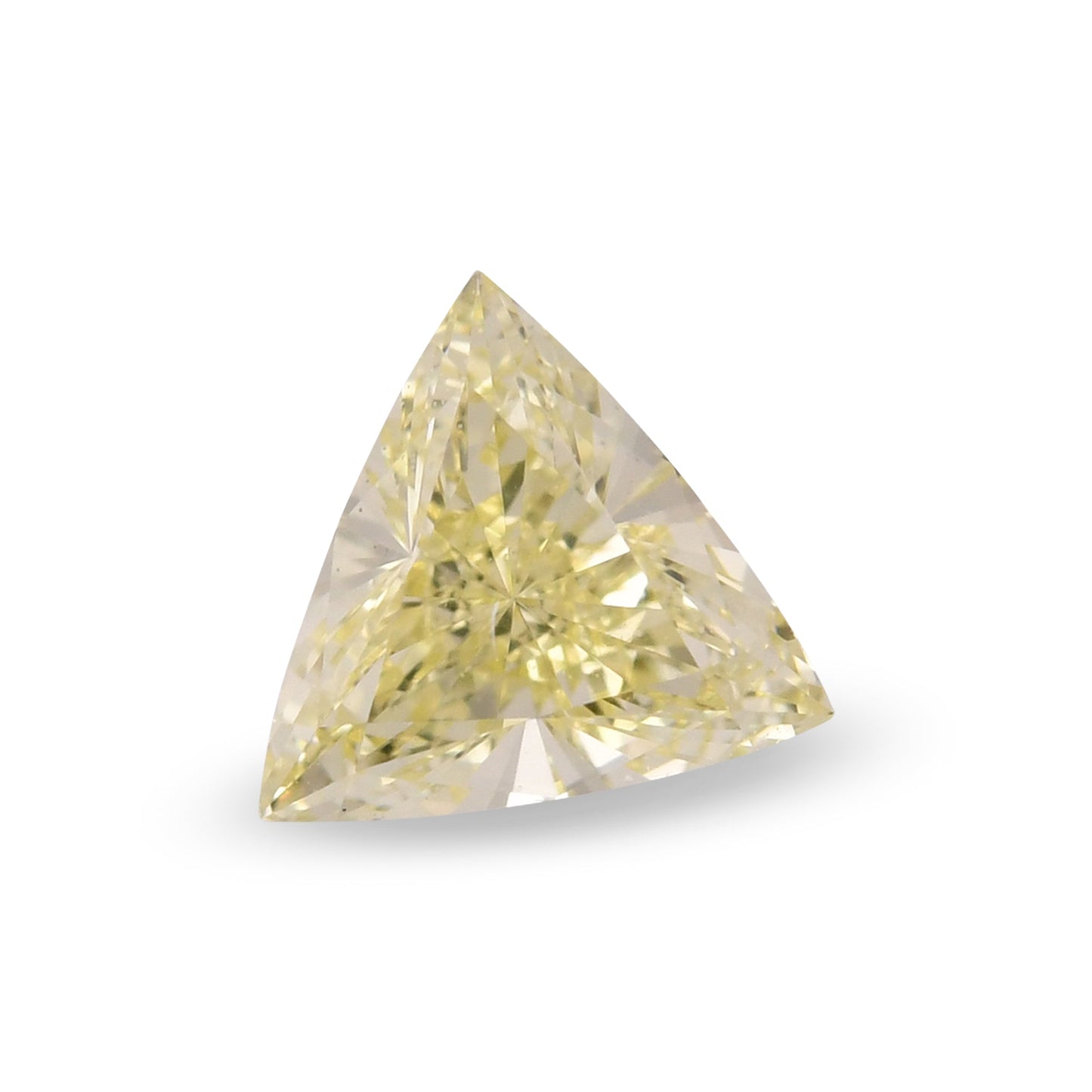 0,25 Karat Fancy Light Yellow Triangle Diamant VS2 GIA
