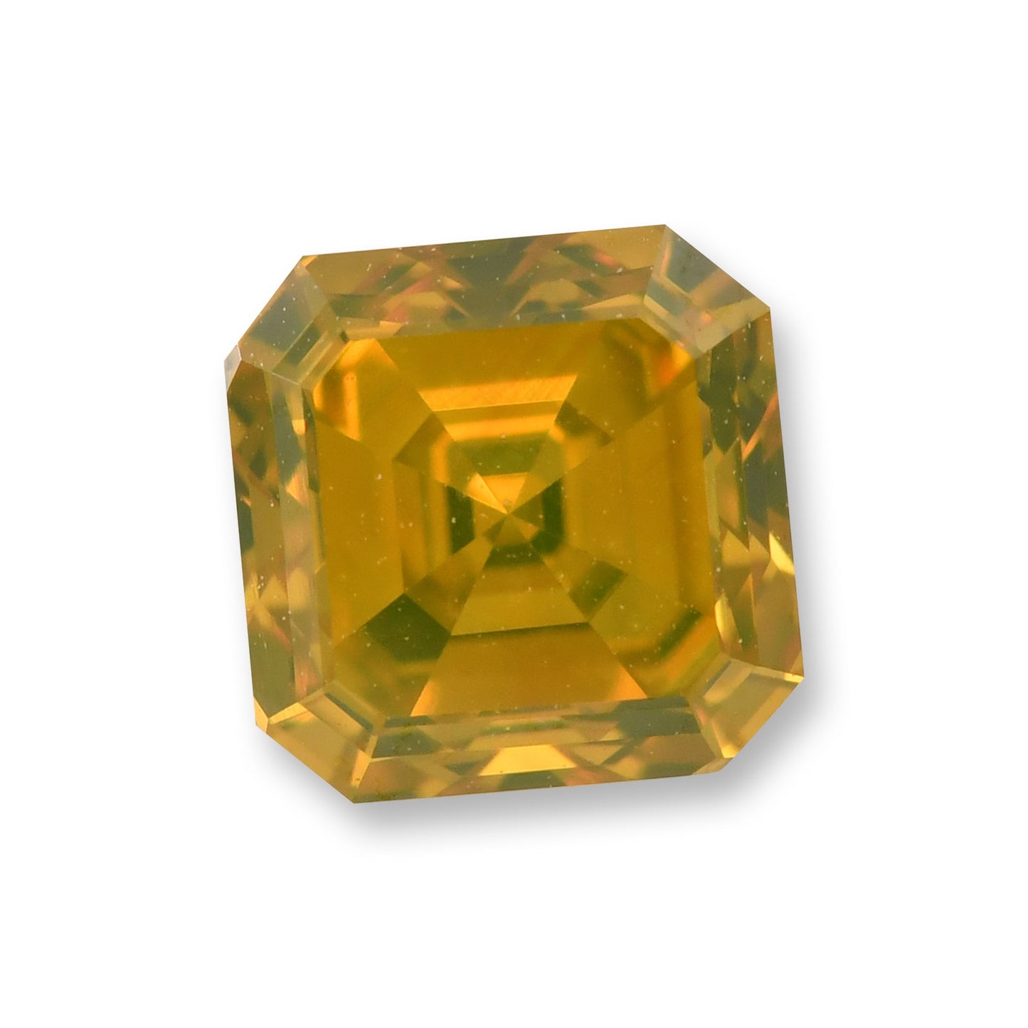 1,07 Karat Fancy Deep Brownish Orangey Yellow Asscher Diamant (SI2) GIA