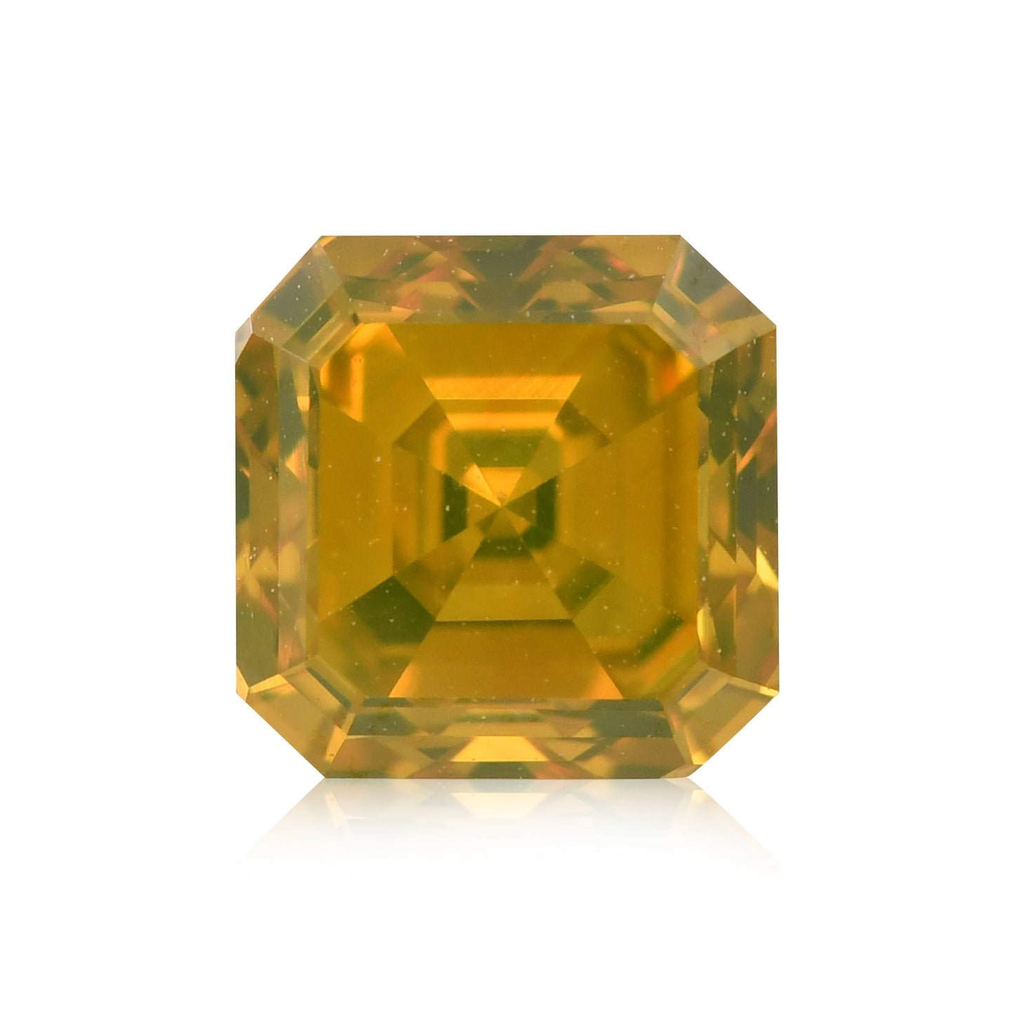 1,07 Karat Fancy Deep Brownish Orangey Yellow Asscher Diamant (SI2) GIA
