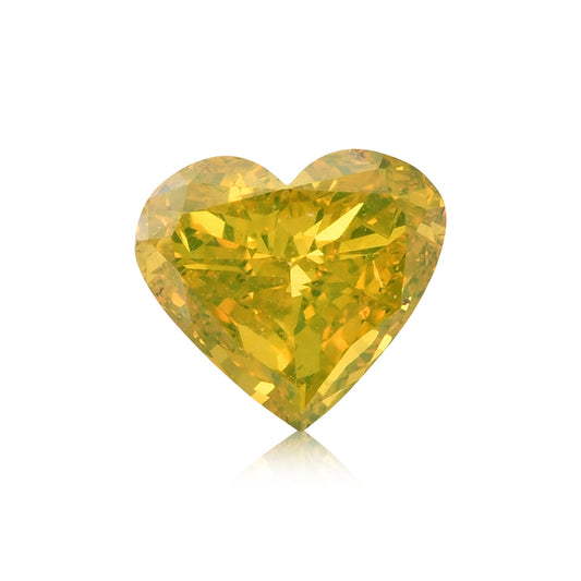 1,07 Karat Fancy Vivid Greenish Yellow Heart Diamant SI2 GIA