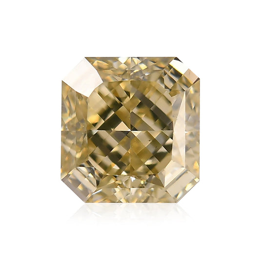 1,51 Karat Fancy Brownish Greenish Yellow Radiant Diamant VS2 GIA