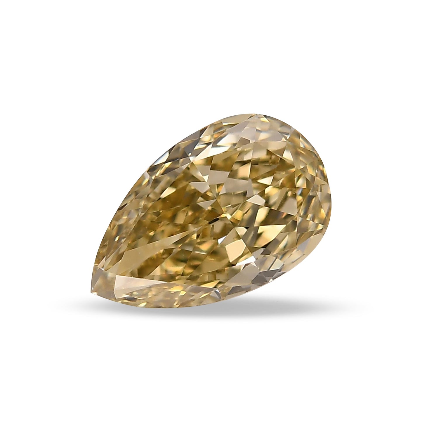 1,01 Karat Fancy Brownish Yellow Birnear Diamond VVS2 GIA