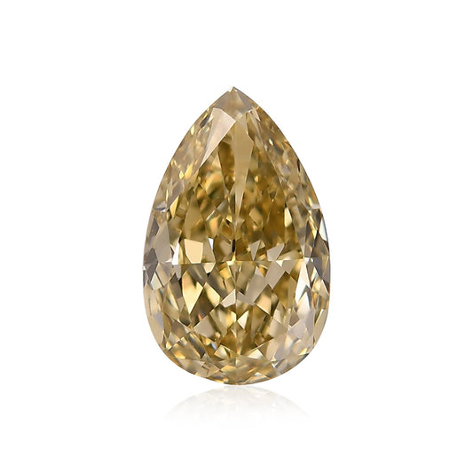 1,01 Karat Fancy Brownish Yellow Birnear Diamond VVS2 GIA