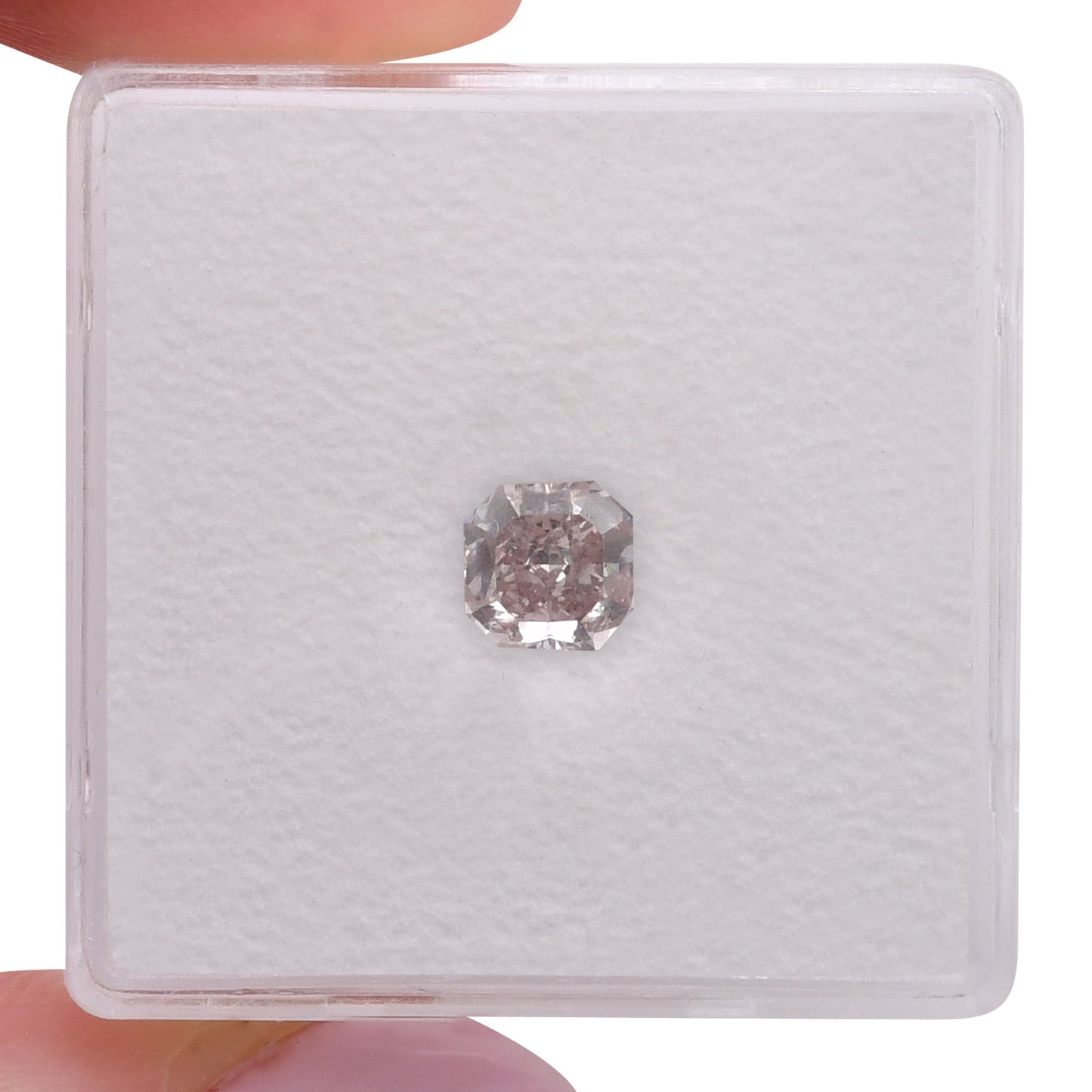 0,65 Karat Fancy Brown Pink Radiant Diamant I1 GIA