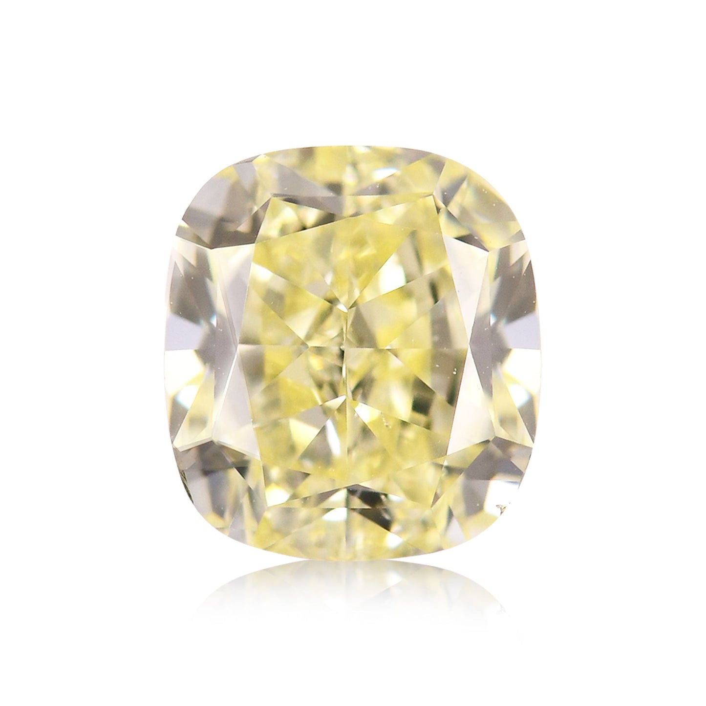 1,71 Karat Fancy Light Yellow Cushion Diamond VS2 GIA