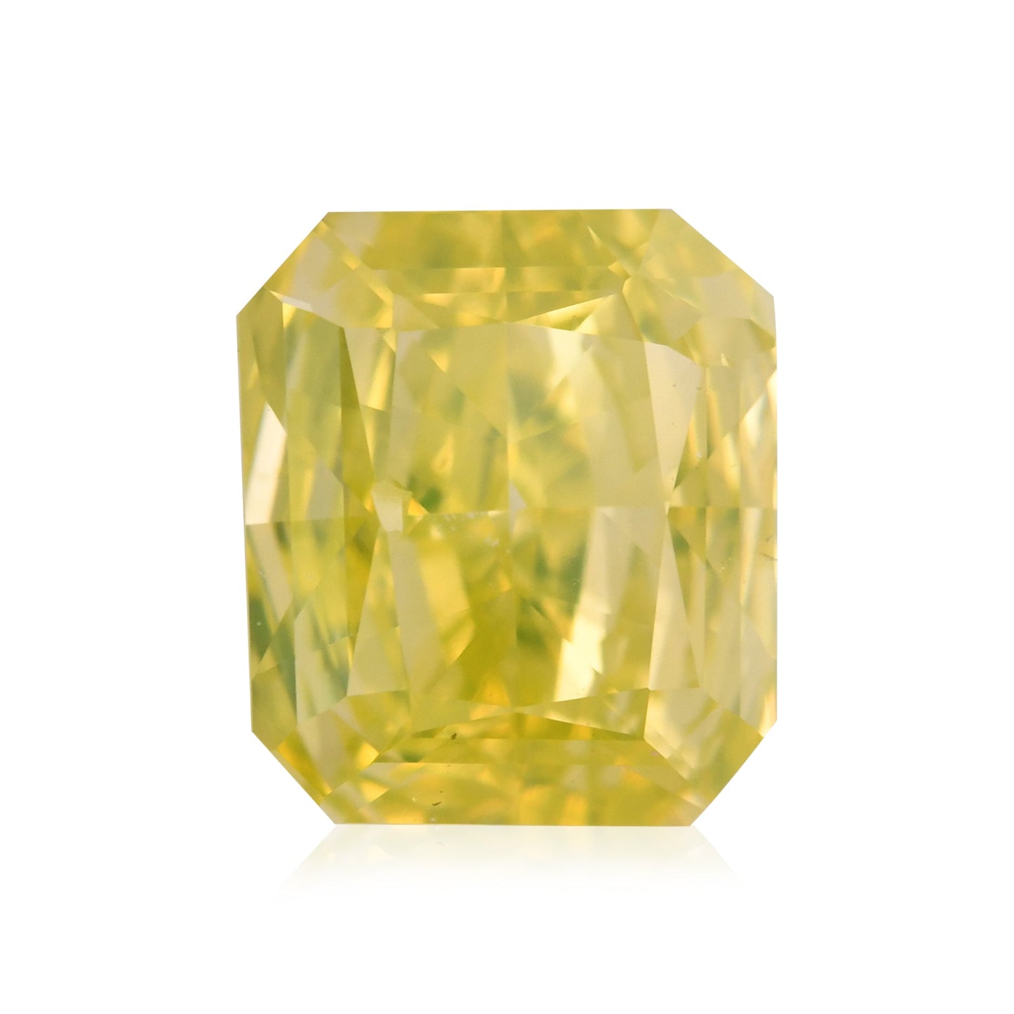 1,01 Karat Fancy Intense Greenish Yellow Radiant VS2 GIA