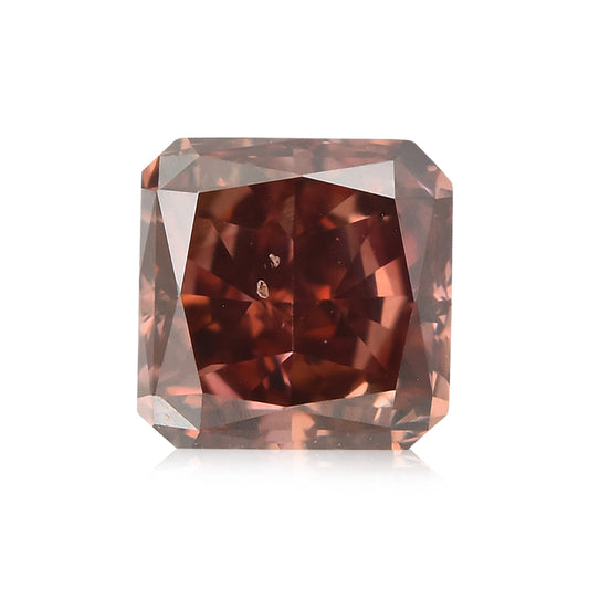 0,40 Karat Fancy Deep Brownish Pink Radiant Diamant SI1 GIA