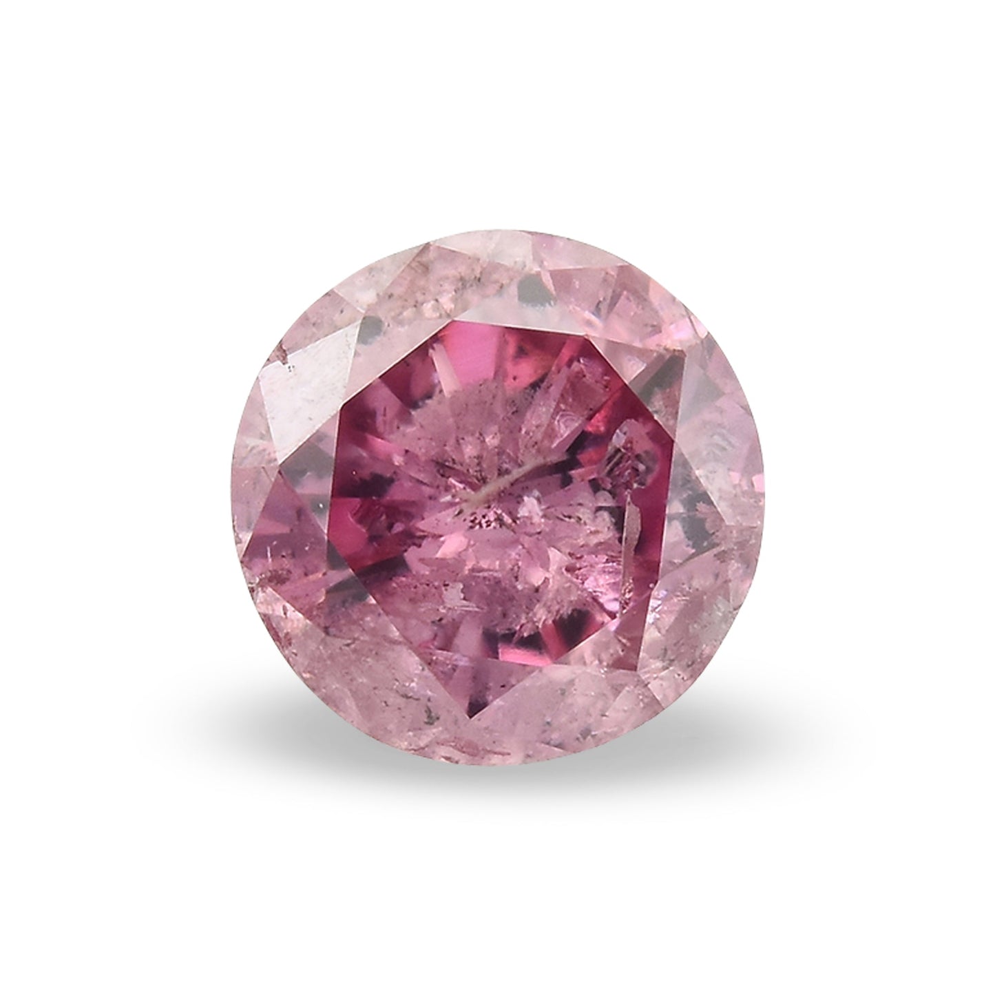 0,23 Karat Fancy Intense Purplish Pink Brillant (I2) GIA