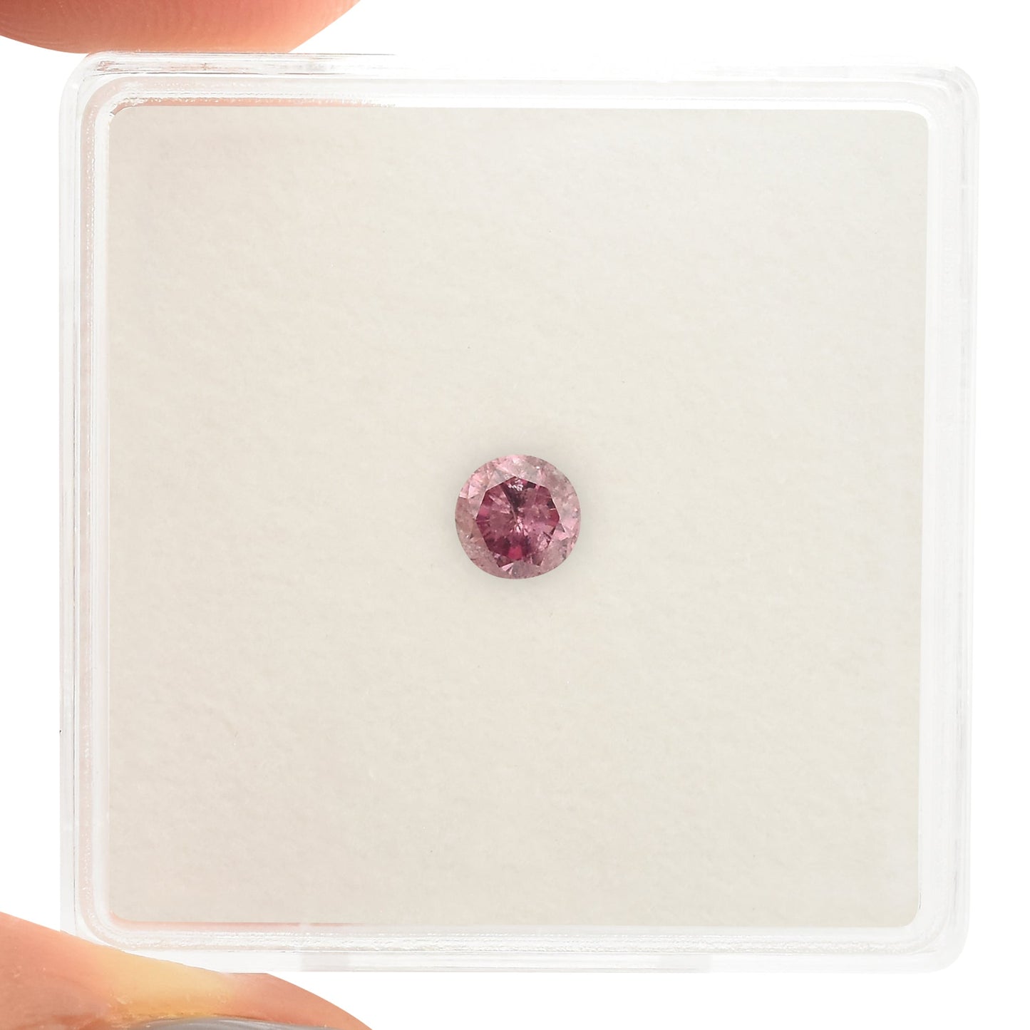 0,23 Karat Fancy Intense Purplish Pink Brillant (I2) GIA